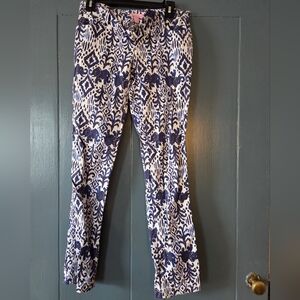 Lilly Pulitzer Callahan Chino Pants Tons Of Fun Elephants Size 0